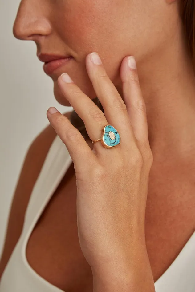 14k Oasis Ring Turquoise Women Chan Luu 14k Fine