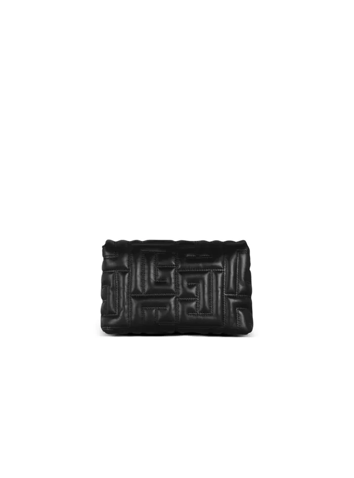 1945 Soft Quilted Leather Mini Bag Black Women Balmain Crossbody Bags