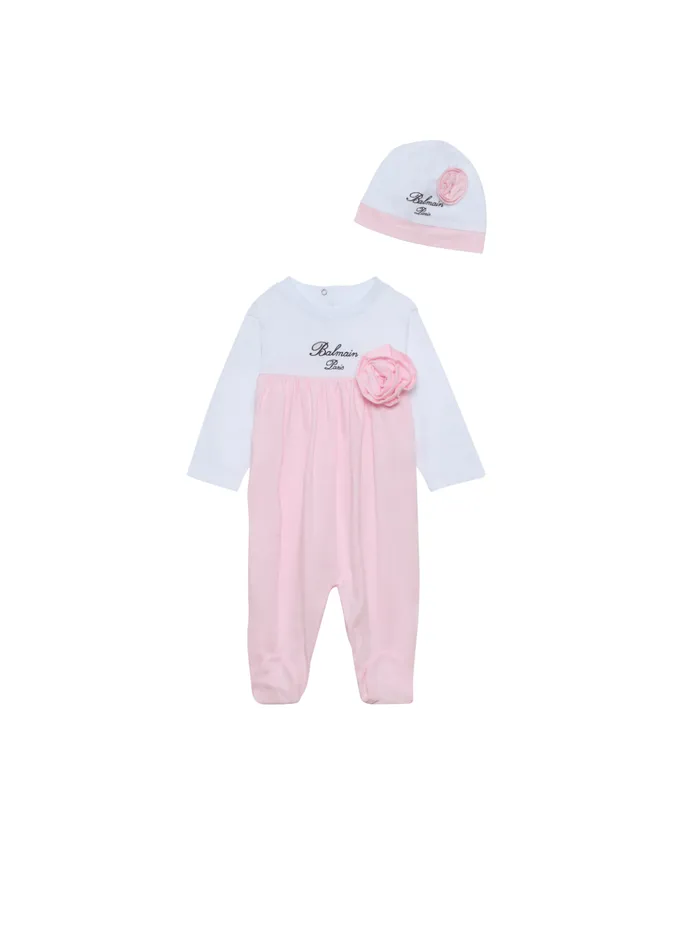 2piece Baby Set Pink Kids Balmain
