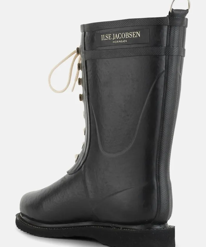 34 Rubber Boots 8211 Black Rainboots Ilse Jacobsen Rainboots Medium