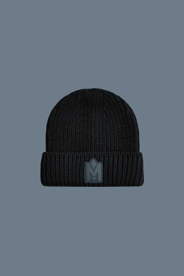 Accessories Kids Mackage JUDEKZ Handknit Toque With Ribbed Cuff For Kids Sapphire