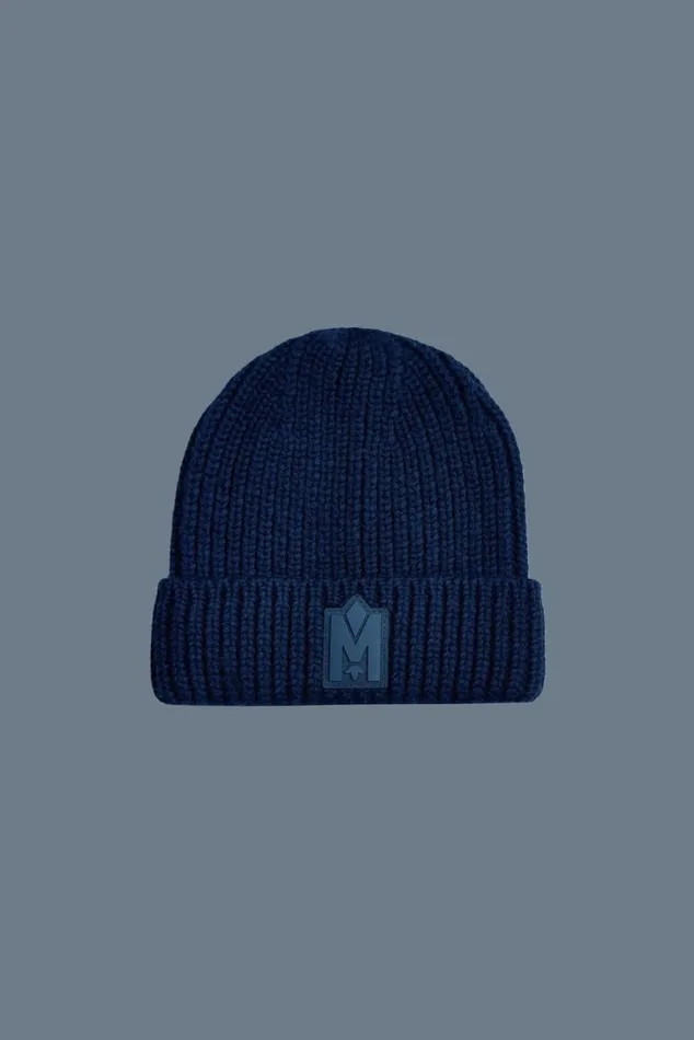 Accessories Kids Mackage JUDEKZ Handknit Toque With Ribbed Cuff For Kids Sapphire