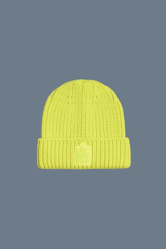 Accessories Kids Mackage JUDEKZ Handknit Toque With Ribbed Cuff For Kids Sapphire