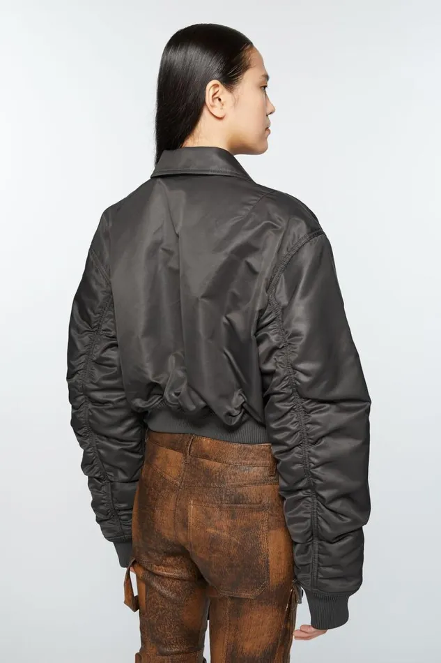 Acne Studios Bomber Jacket Anthracite Grey Women Outerwear