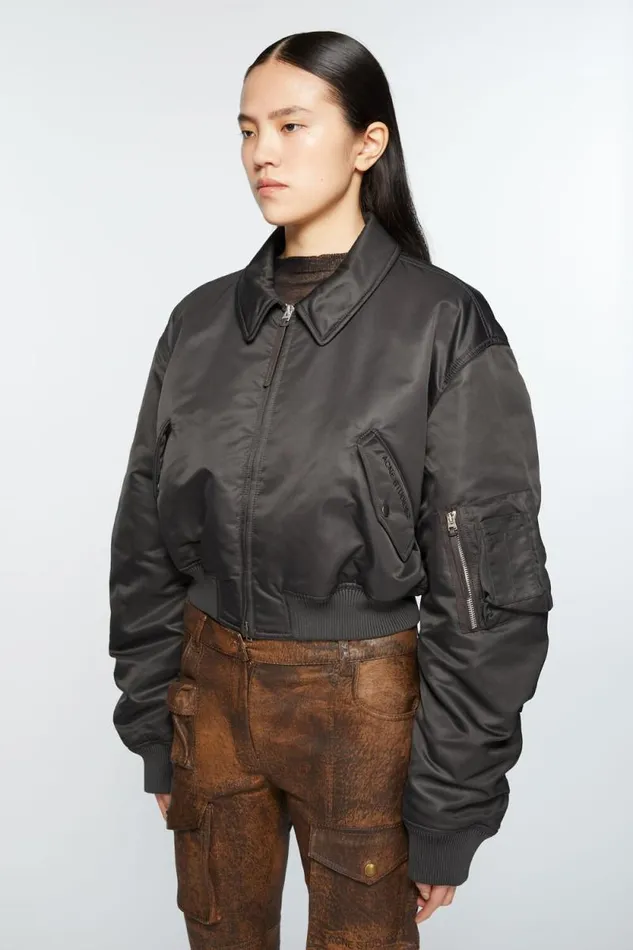 Acne Studios Bomber Jacket Anthracite Grey Women Outerwear