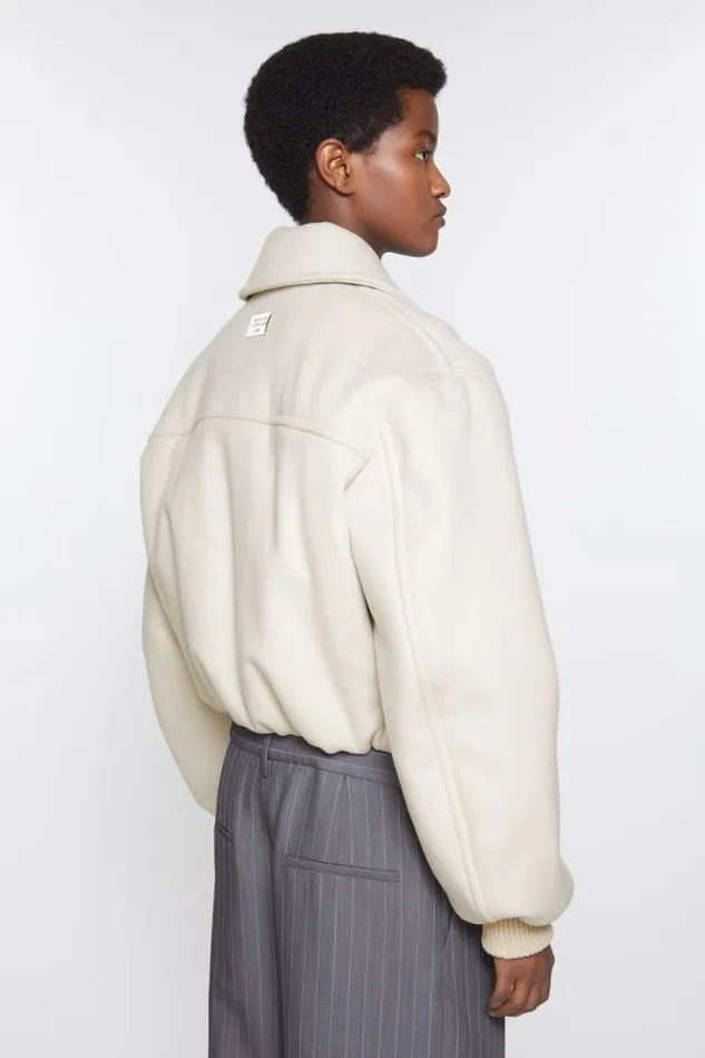Acne Studios Bomber Jacket Faded Grey Women Outerwear Acne Studios Bomber Jacket Faded Grey Women Outerwear