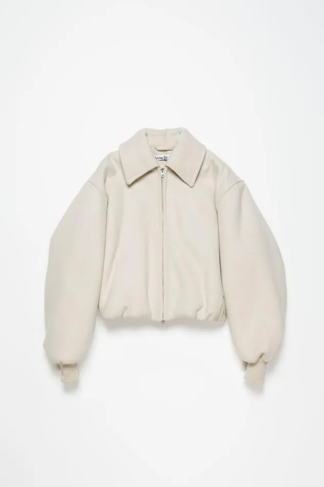 Acne Studios Bomber Jacket Faded Grey Women Outerwear Acne Studios Bomber Jacket Faded Grey Women Outerwear