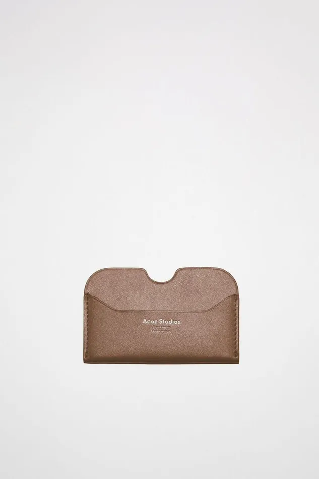 Acne Studios Card Holder Camel Brown Men Small Leather Goods