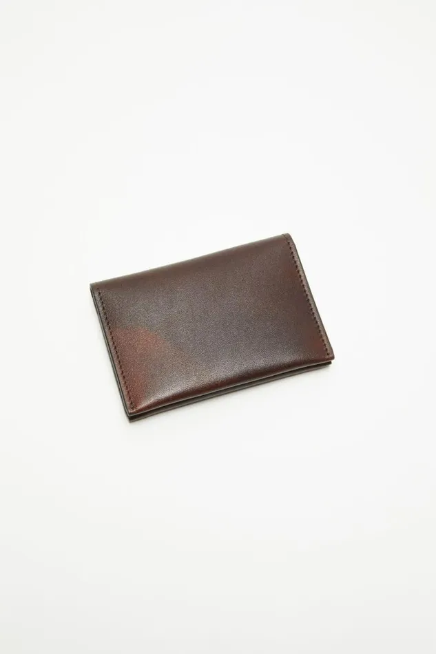Acne Studios Folded Leather Wallet Dark Brown Men Small Leather Goods Acne Studios Folded Leather Wallet Dark Brown Men Small Leather Goods