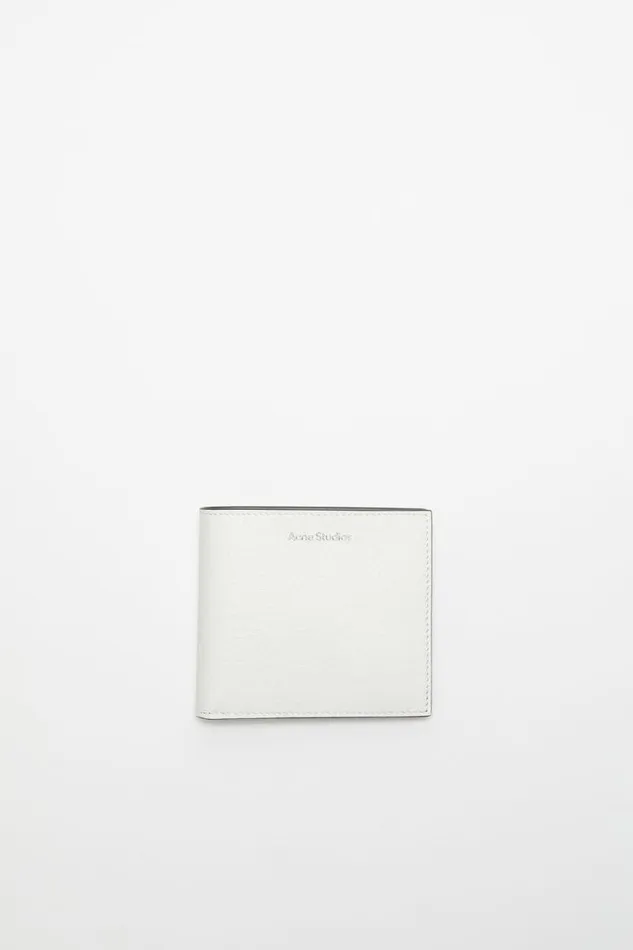 Acne Studios Folded Leather Wallet White Women Small Leather Goods