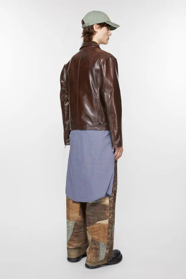 Acne Studios Leather Jacket Brown Men Outerwear Acne Studios Leather Jacket Brown Men Outerwear