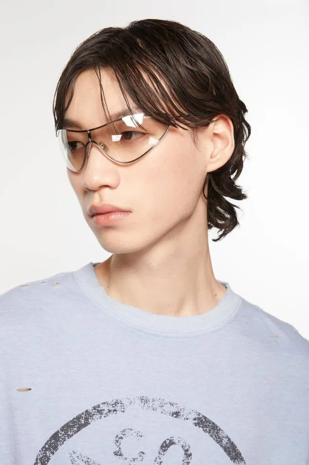 Acne Studios Metal Frame Sunglasses Transparentsilver Women Eyewear