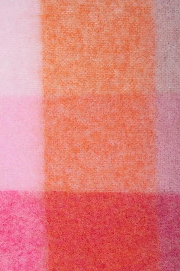 Acne Studios Mohair Checked Scarf Pinkfuchsiawhite Women Scarves Acne Studios Mohair Checked Scarf Pinkfuchsiawhite Women Scarves