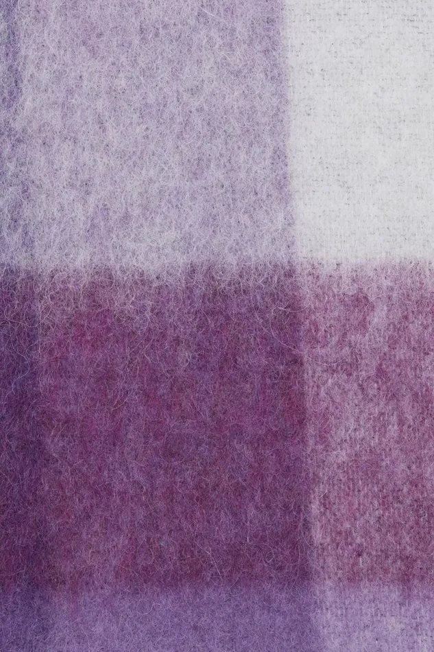 Acne Studios Mohair Checked Scarf Purplewhite Women Scarves Acne Studios Mohair Checked Scarf Purplewhite Women Scarves