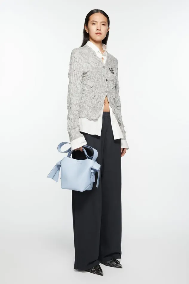 Acne Studios Musubi Mini Shoulder Bag Baby Bluebrown Women Bags Acne Studios Musubi Mini Shoulder Bag Baby Bluebrown Women Bags