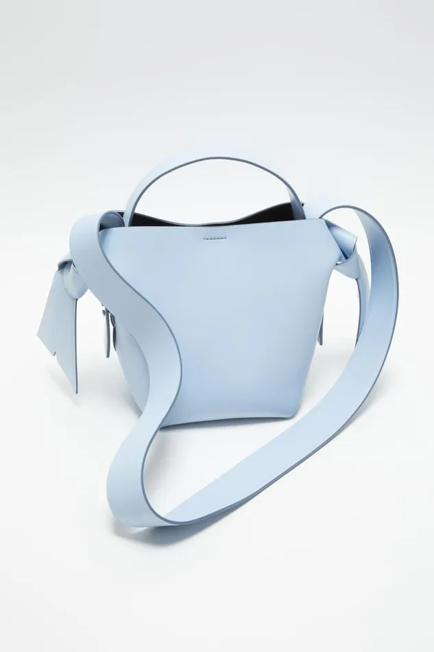Acne Studios Musubi Mini Shoulder Bag Baby Bluebrown Women Bags Acne Studios Musubi Mini Shoulder Bag Baby Bluebrown Women Bags
