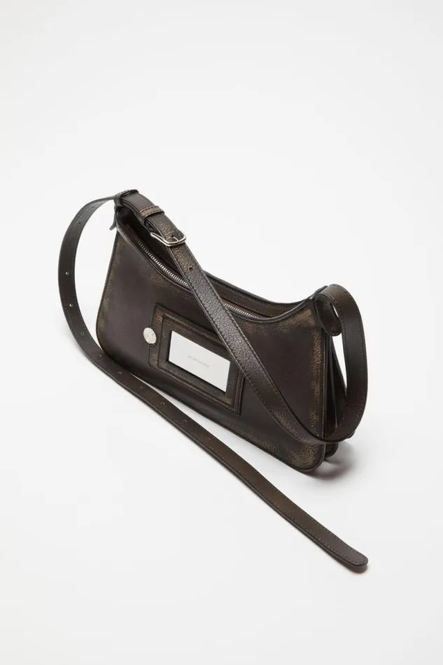 Acne Studios Platt Mini Shoulder Bag Dark Brownbeige Women Bags