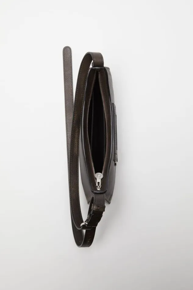 Acne Studios Platt Mini Shoulder Bag Dark Brownbeige Women Bags