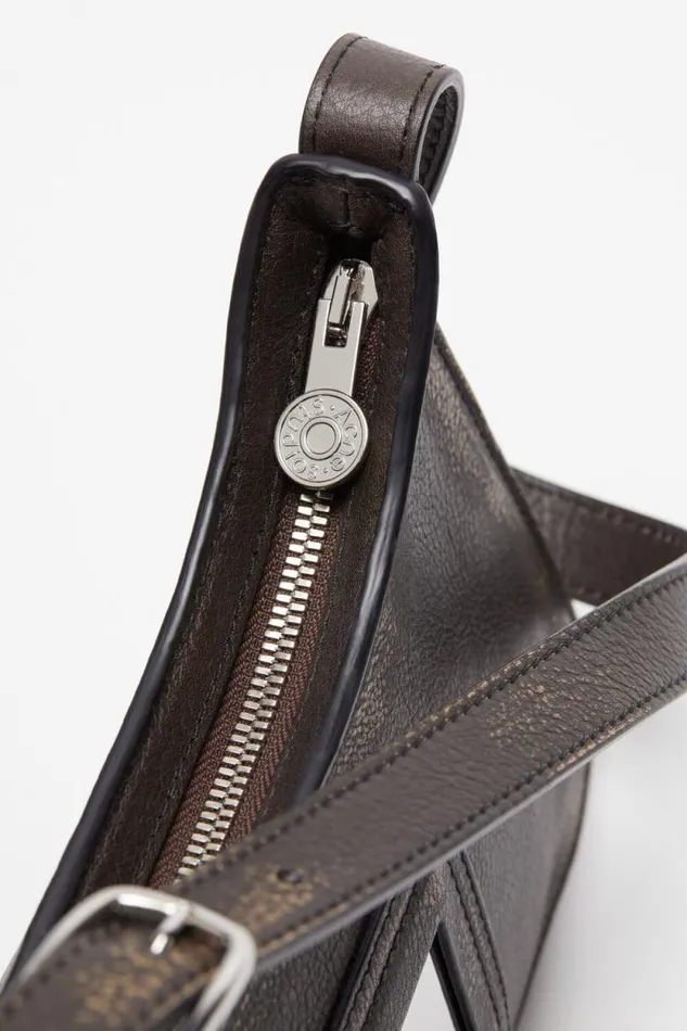 Acne Studios Platt Mini Shoulder Bag Dark Brownbeige Women Bags