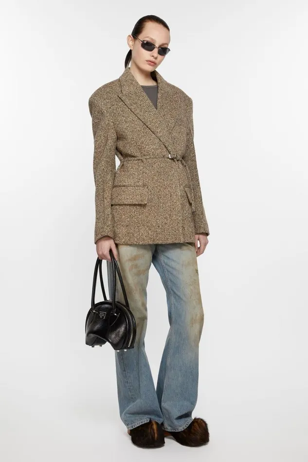 Acne Studios Singlebreasted Jacket Brownbeige Women Suit Jackets Acne Studios Singlebreasted Jacket Brownbeige Women Suit Jackets