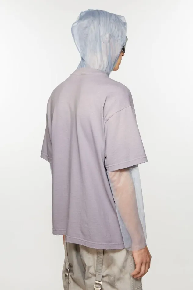 Acne Studios Tshirt Layered Mesh Warm Grey Men Tshirts Acne Studios Tshirt Layered Mesh Warm Grey Men Tshirts