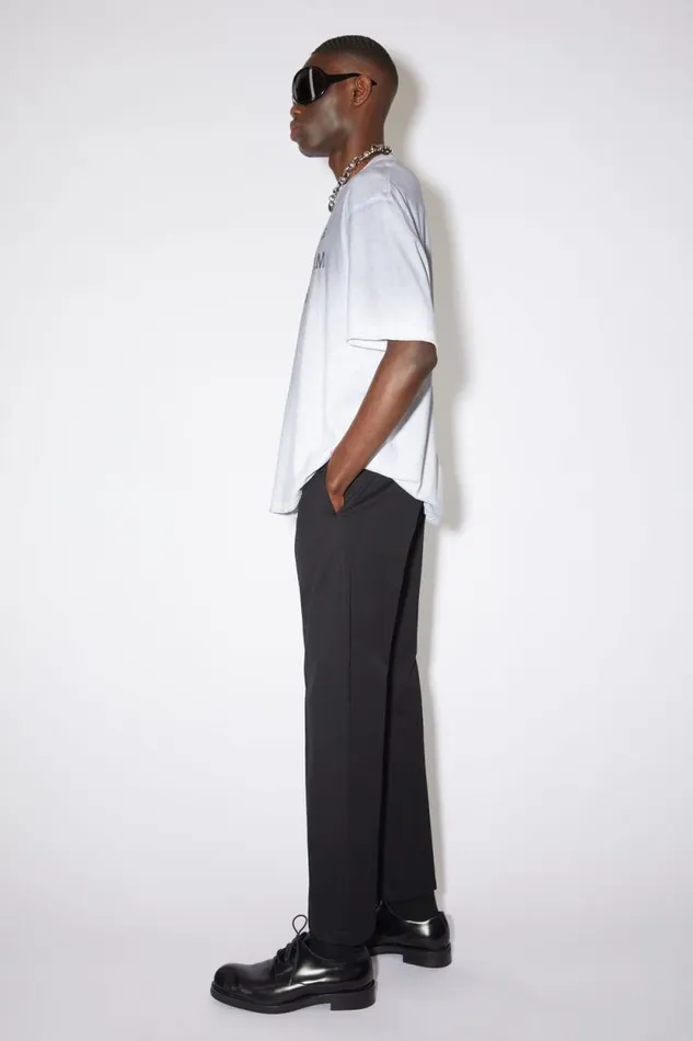 Acne Studios Twill Trousers Black Men Trousers