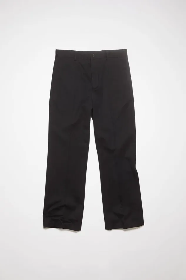 Acne Studios Twill Trousers Black Men Trousers