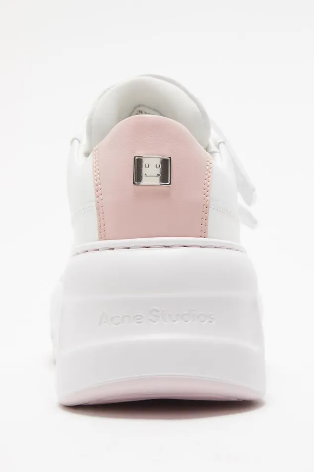 Acne Studios Velcro Strap Platform Sneakers Optic Whitepink Women Face Collection Acne Studios Velcro Strap Platform Sneakers Optic Whitepink Women Face Collection