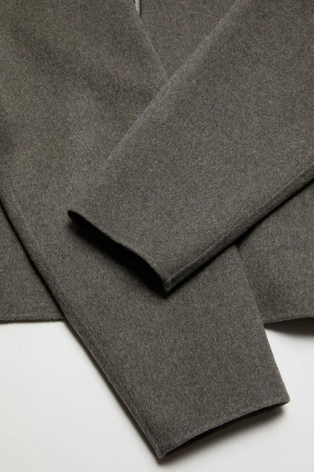 Acne Studios Wool Zipper Jacket Graphite Grey Men Outerwear