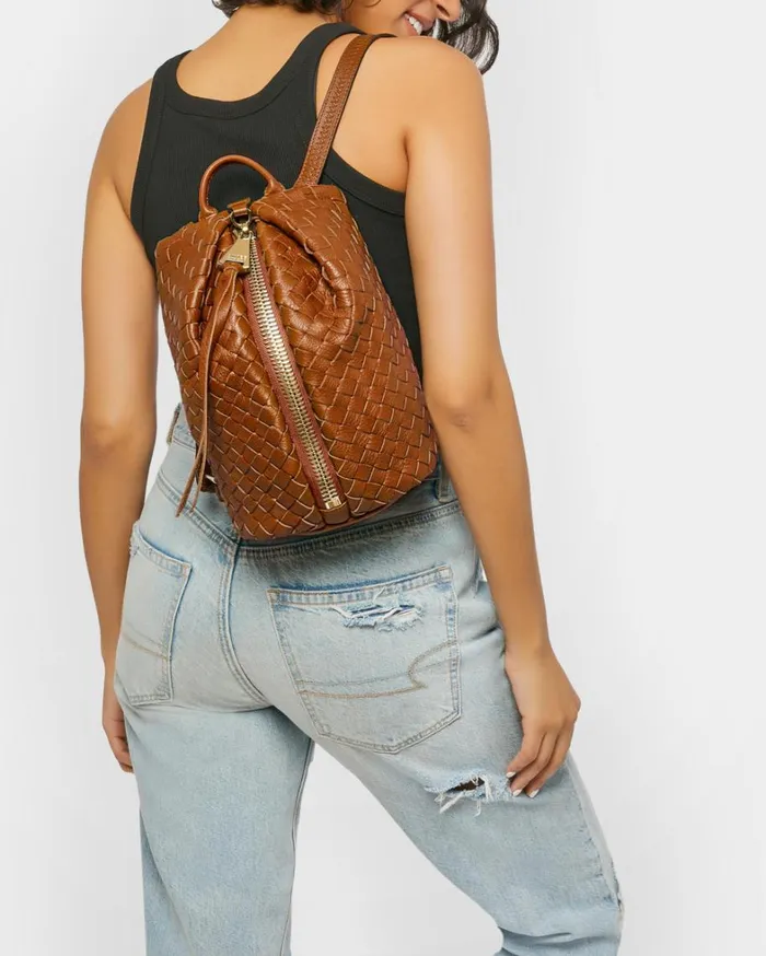 Aimee Kestenberg Backpacks Women Tamitha Mini Backpack Cinnamon Woven