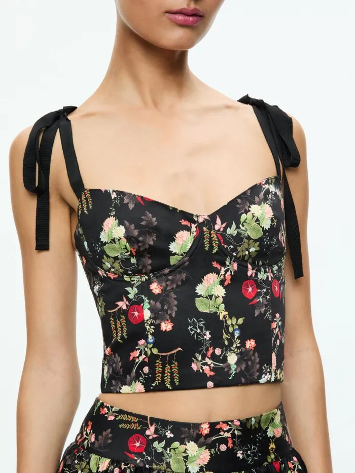 Alice Olivia Blush Kiss Black Women Matching Sets