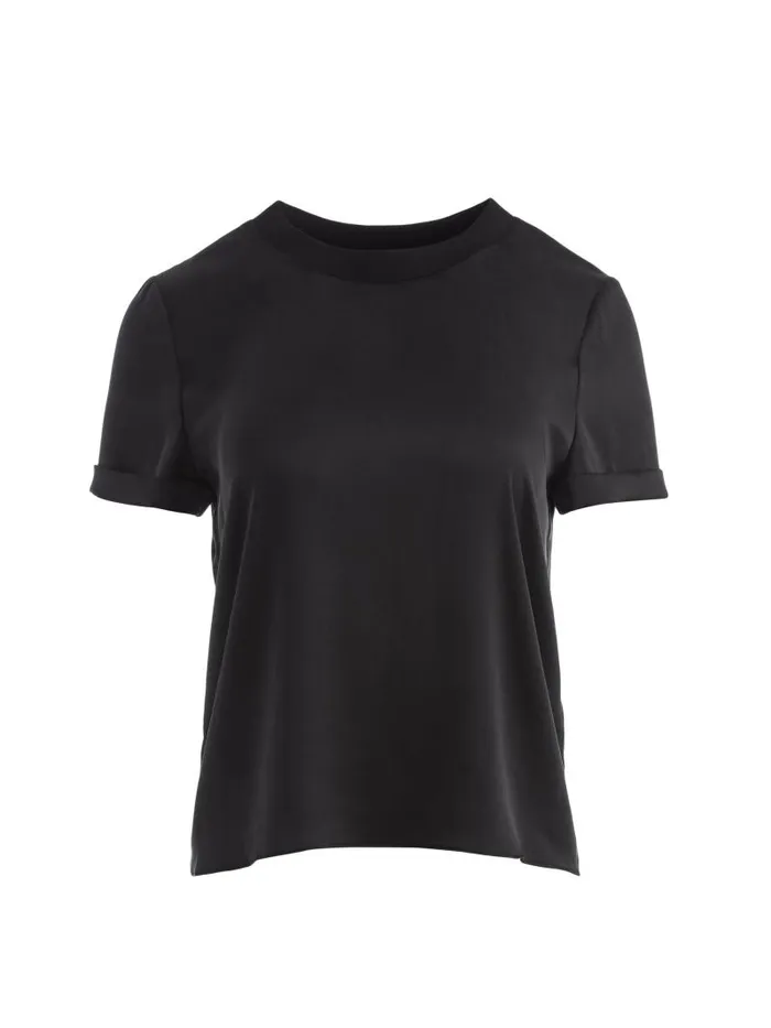 Alice Olivia BRADEN DROP SHOULDER TEE Black Women Tops