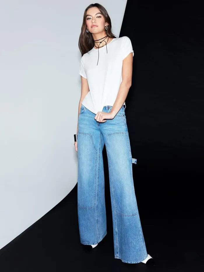 Alice Olivia PAINTER JEAN Georgia Vintage Blue Women Jeans
