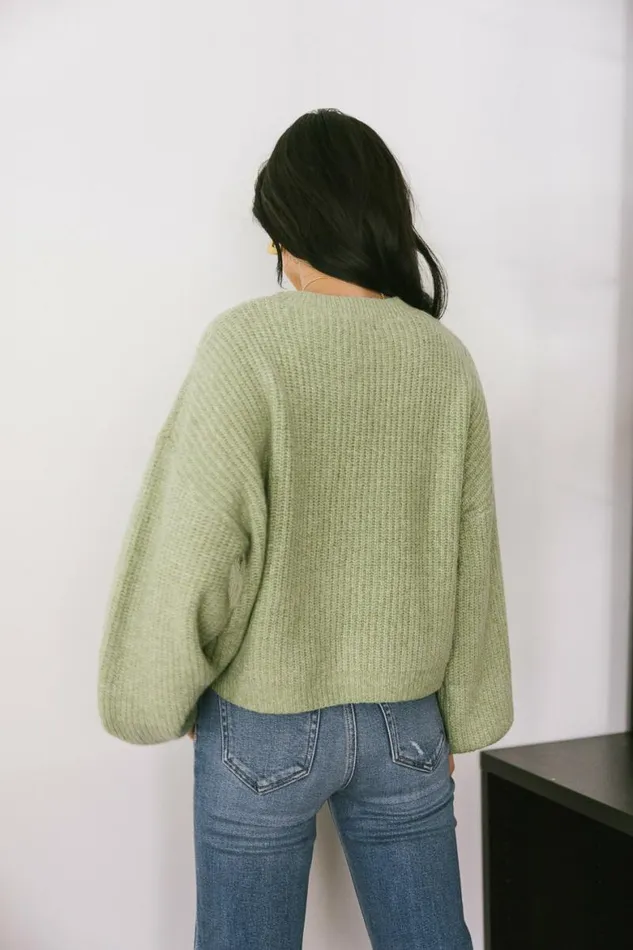 Aliyah Knit Sweater In Green Green Women Bohme Sweaters