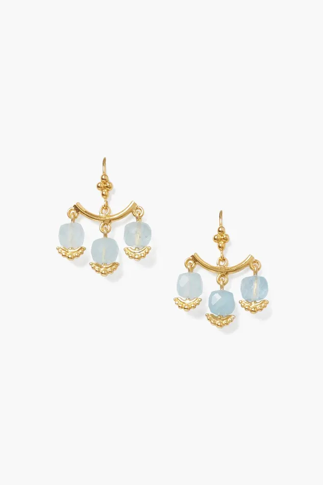 Anahi Chandelier Earrings Aquamarine Women Chan Luu Earrings