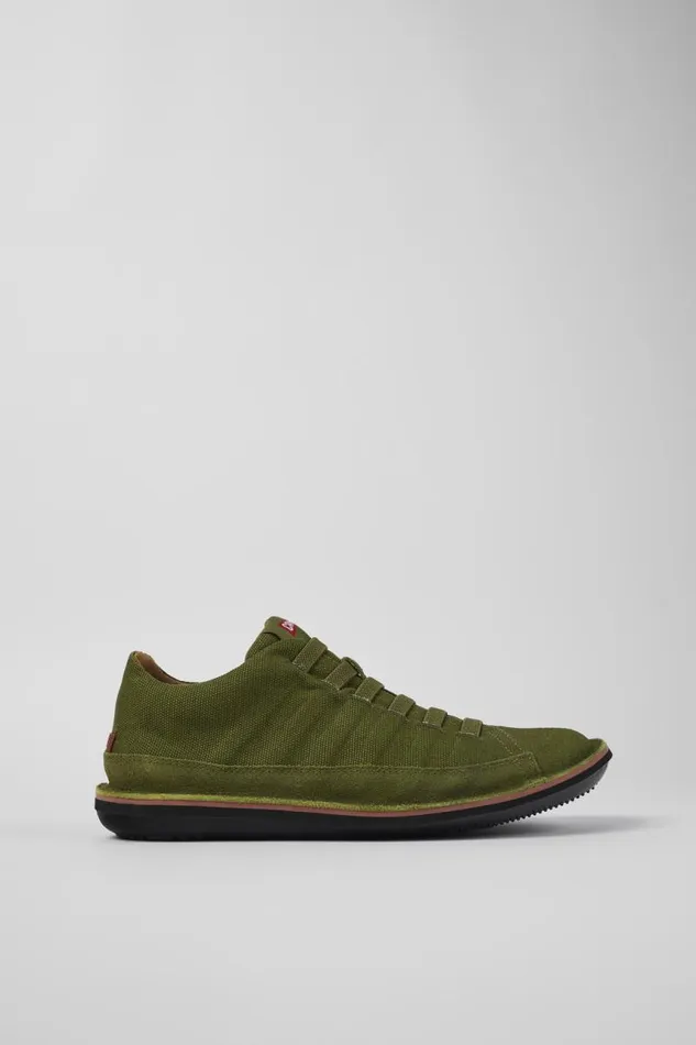 Ankle Boots Men Camper Beetle Green TextileNubuck Basket Bootie