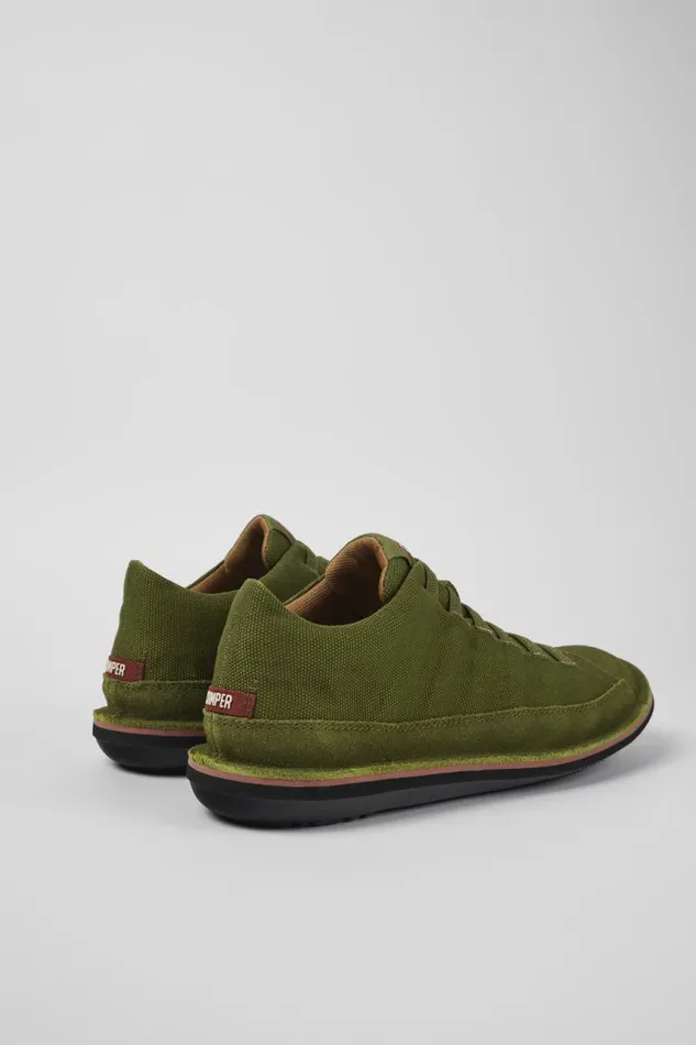 Ankle Boots Men Camper Beetle Green TextileNubuck Basket Bootie