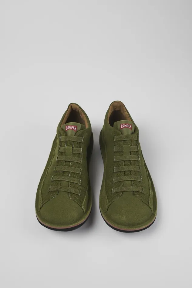 Ankle Boots Men Camper Beetle Green TextileNubuck Basket Bootie