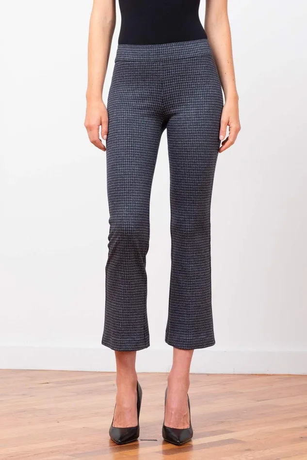 Avenue Montaigne LEO Houndstooth Navy Women Pants Avenue Montaigne LEO Houndstooth Navy Women Pants