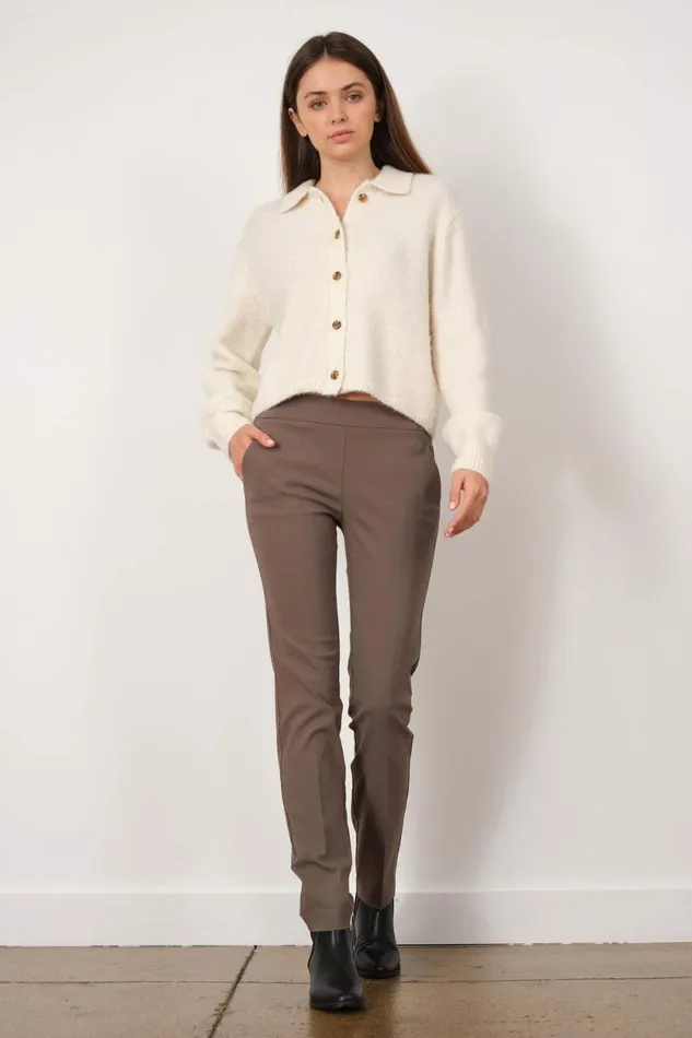 Avenue Montaigne LOUIS Signature Taupe Women Pants
