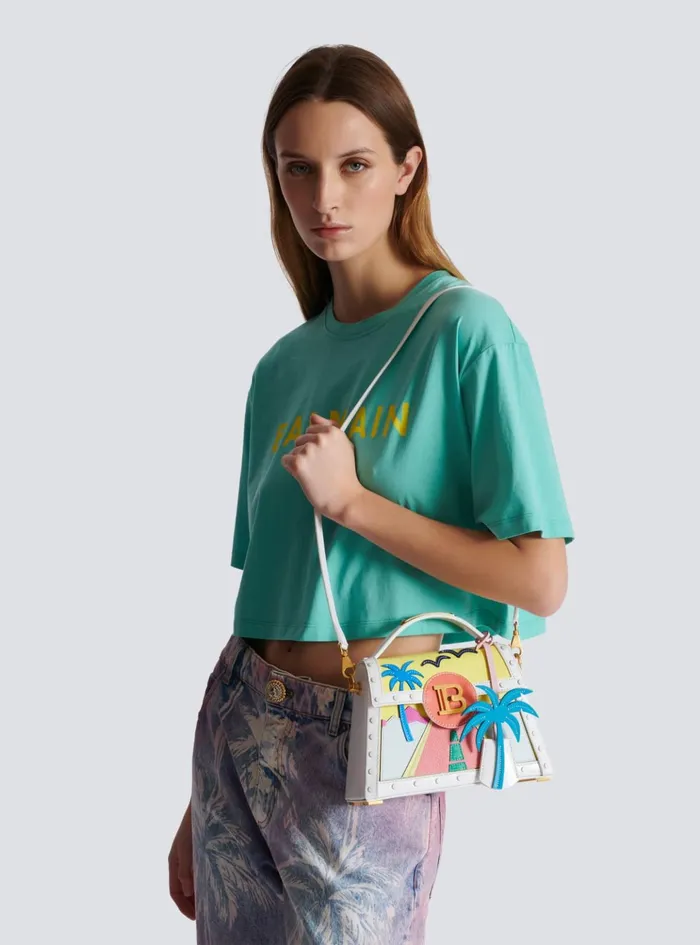 BBuzz Dynasty Calfskin And Postcard Patchwork Bag Multicolor Women Balmain Handbags