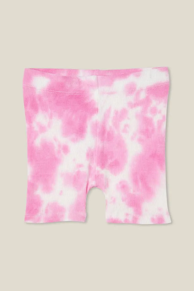 Baby Bottoms Cotton On Rain Rib Bike Shorties Vanillapink Gerbera Tie Dye