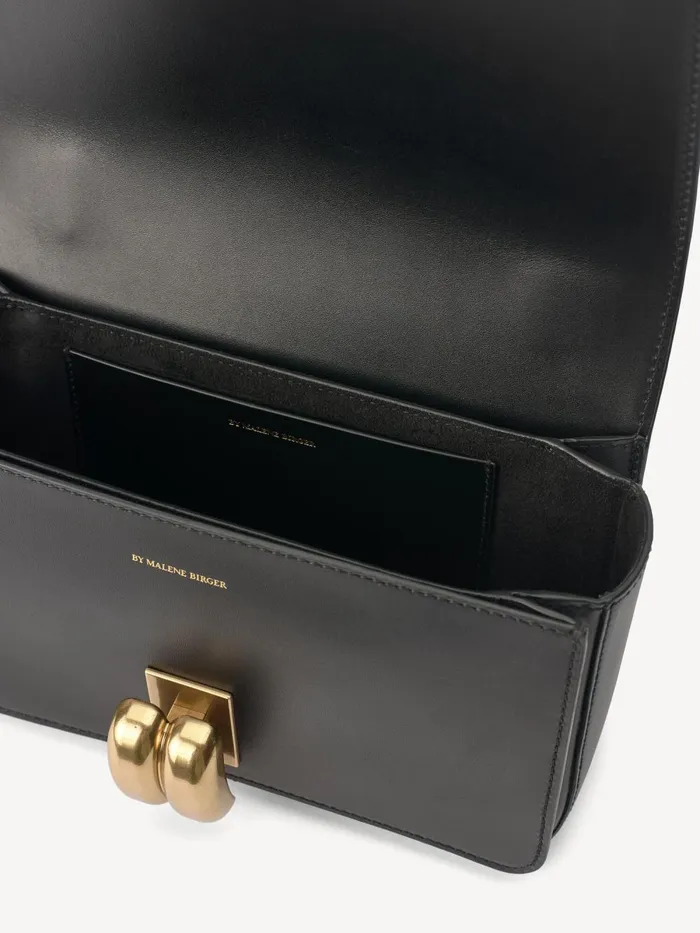 Bags Women By Malene Birger Noval Leather Shoulder Bag Black