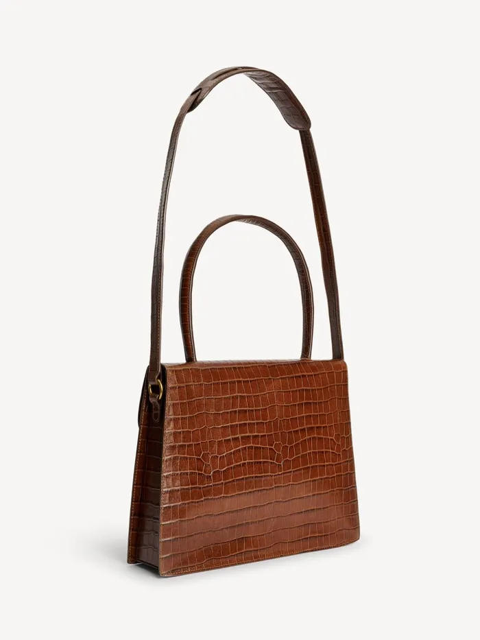 Bags Women By Malene Birger Ronlas Leather Shoulder Bag Bison