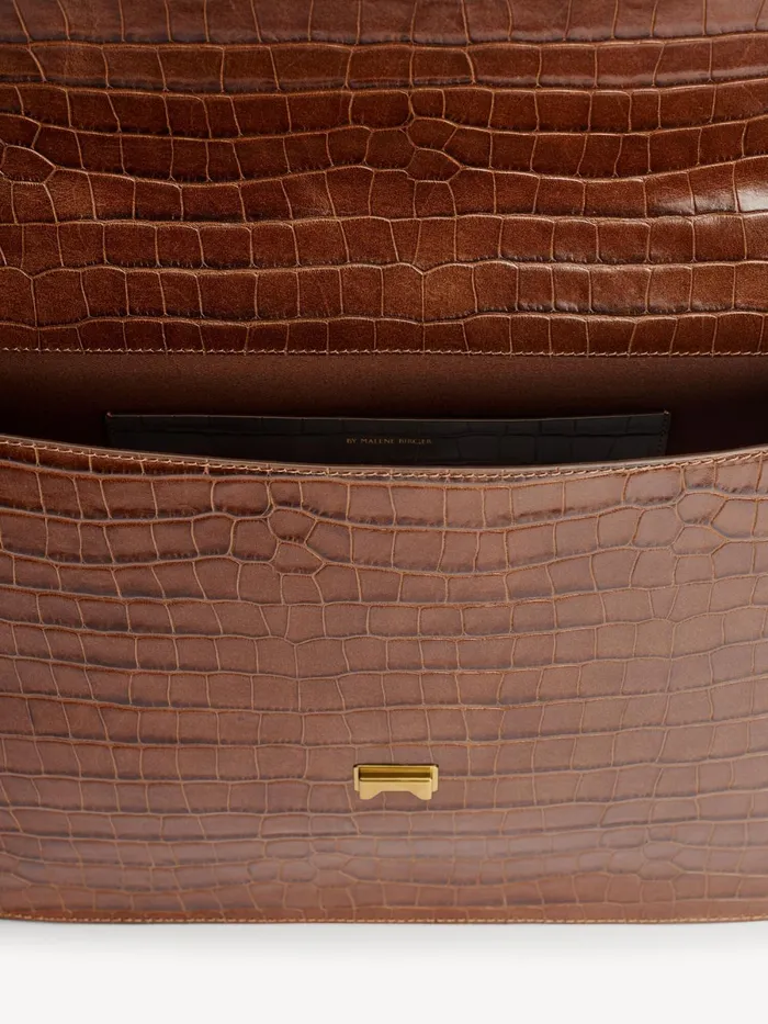 Bags Women By Malene Birger Ronlas Leather Shoulder Bag Bison