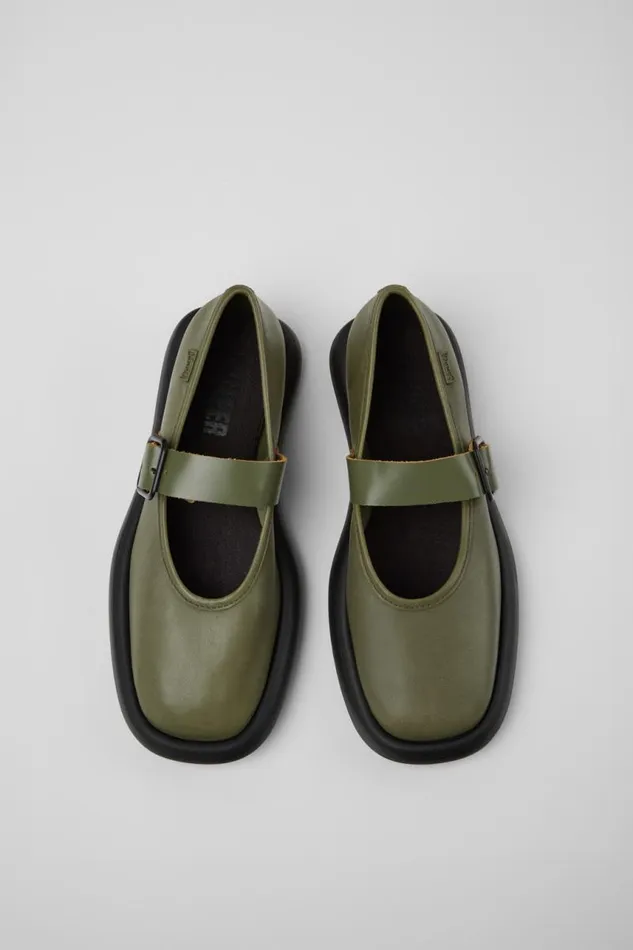 Ballerinas Women Camper Onda Green Leather Shoe Ballerinas Women Camper Onda Green Leather Shoe