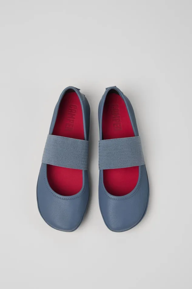 Ballerinas Women Camper Right Gray Leather Mary Jane