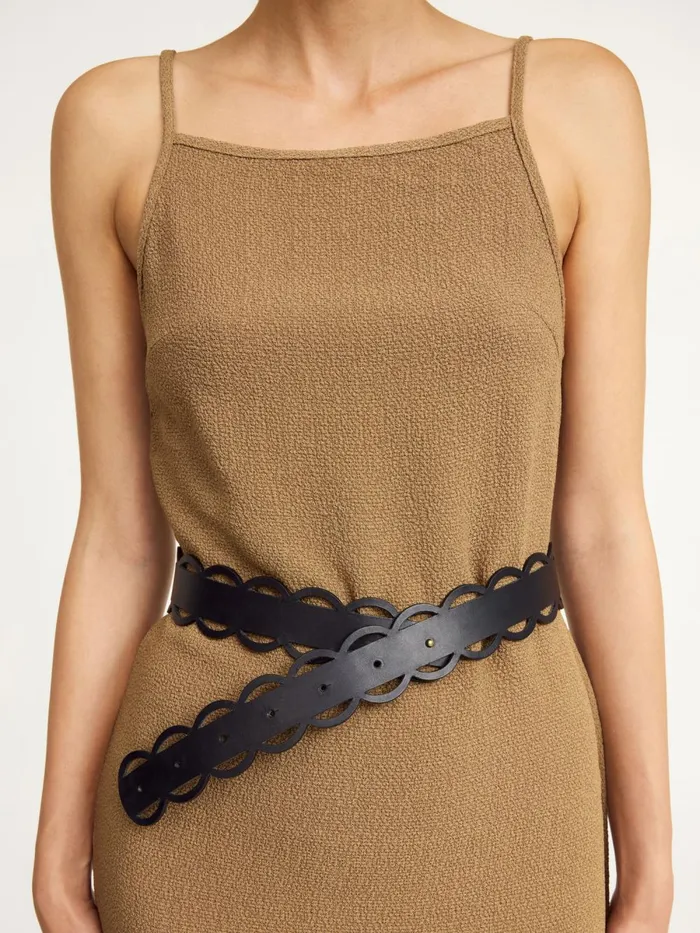 Belts Women By Malene Birger Nurra Leather Belt Black Belts Women By Malene Birger Nurra Leather Belt Black