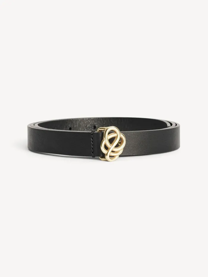 Belts Women By Malene Birger Ouma Leather Belt Black