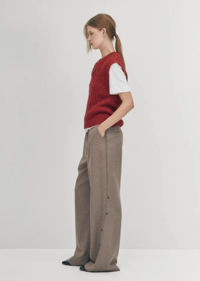 Blazers Vests Women ALOHAS Cosy Red Tricot Vest